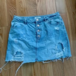 Light Wash Jean Skirt